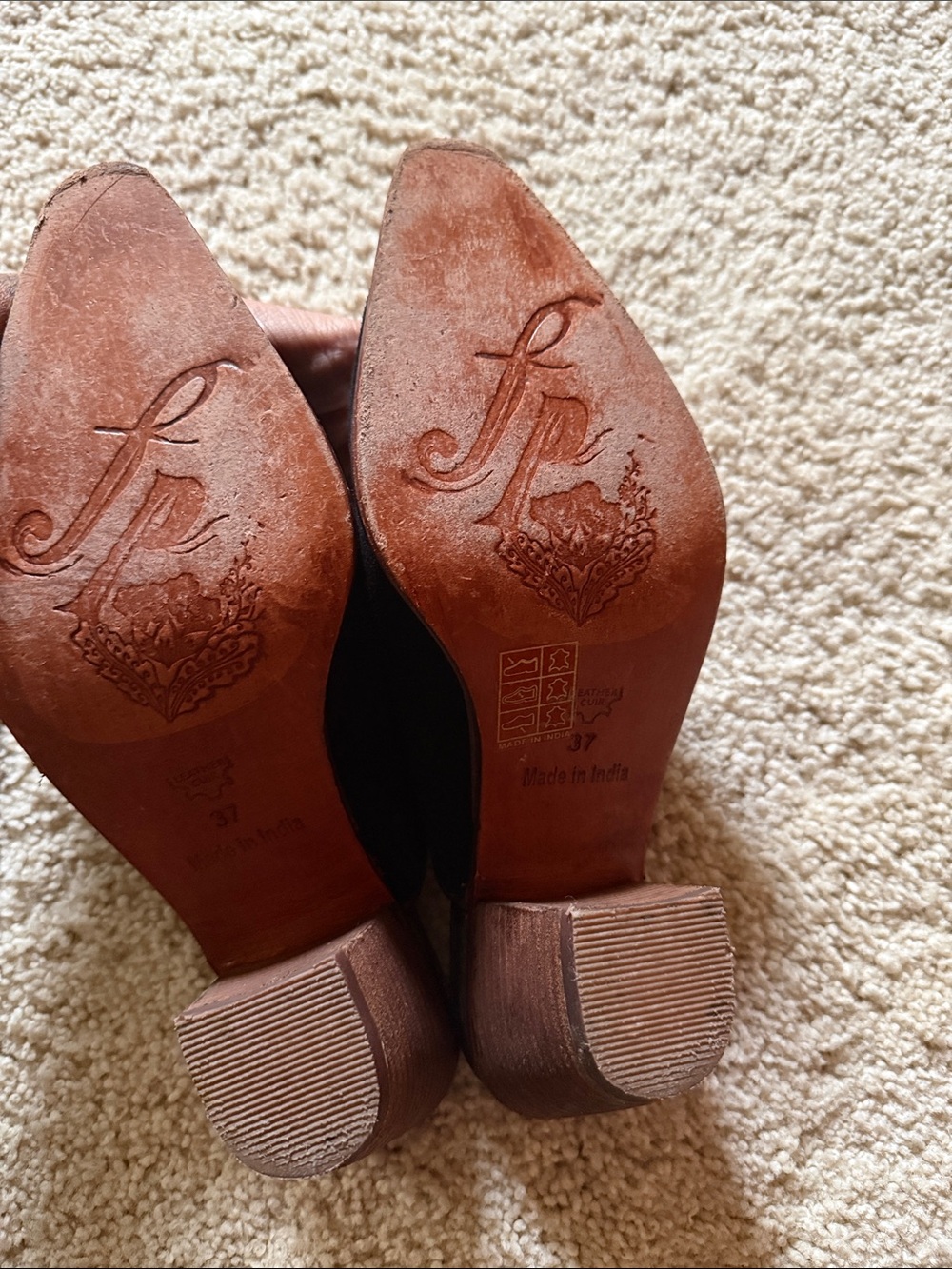 Free People Anya Suede Mule Black Size 37 - Picture 2 of 3
